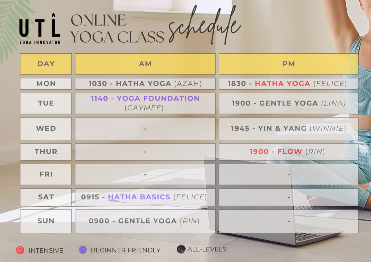 Main Online Schedule 2026