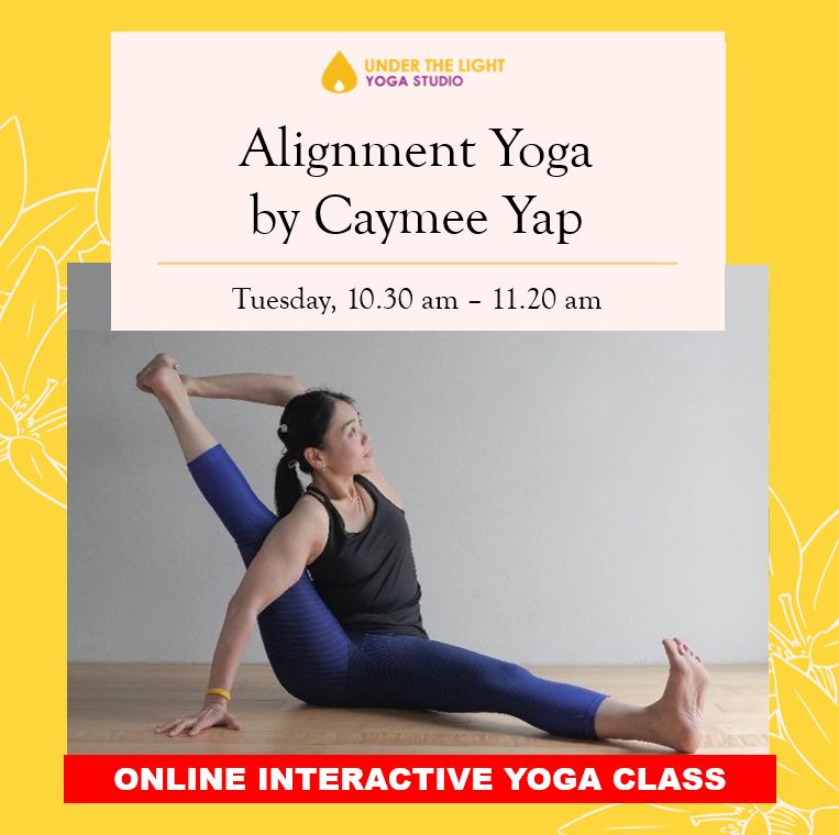 [Online] Alignment yoga by Caymee Yap (50 min) at 10.30am Tue on 14 Apr 2020 -finished