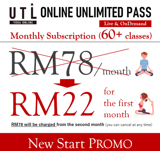 MONTHLY UNLIMITED PASS (first month RM22 only with promo code "newstart22")
