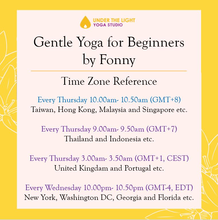 [Online] Gentle Yoga for beginners (50 min) at 10.00am Thu on 9 Apr 2020 -finished