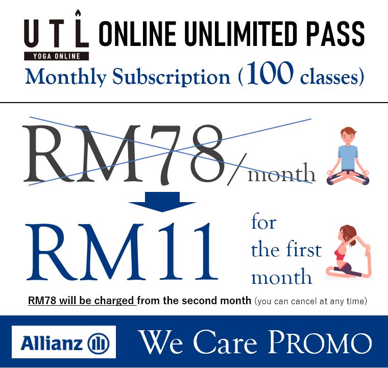MONTHLY UNLIMITED PASS for We Care Members (first month RM11 only)